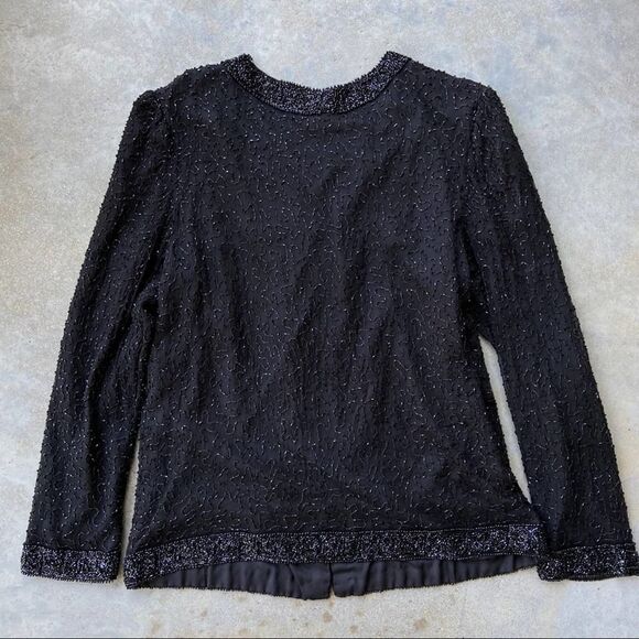 VINTAGE LAURENCE KAZAR Beaded Jacket Large - Picture 2 of 8